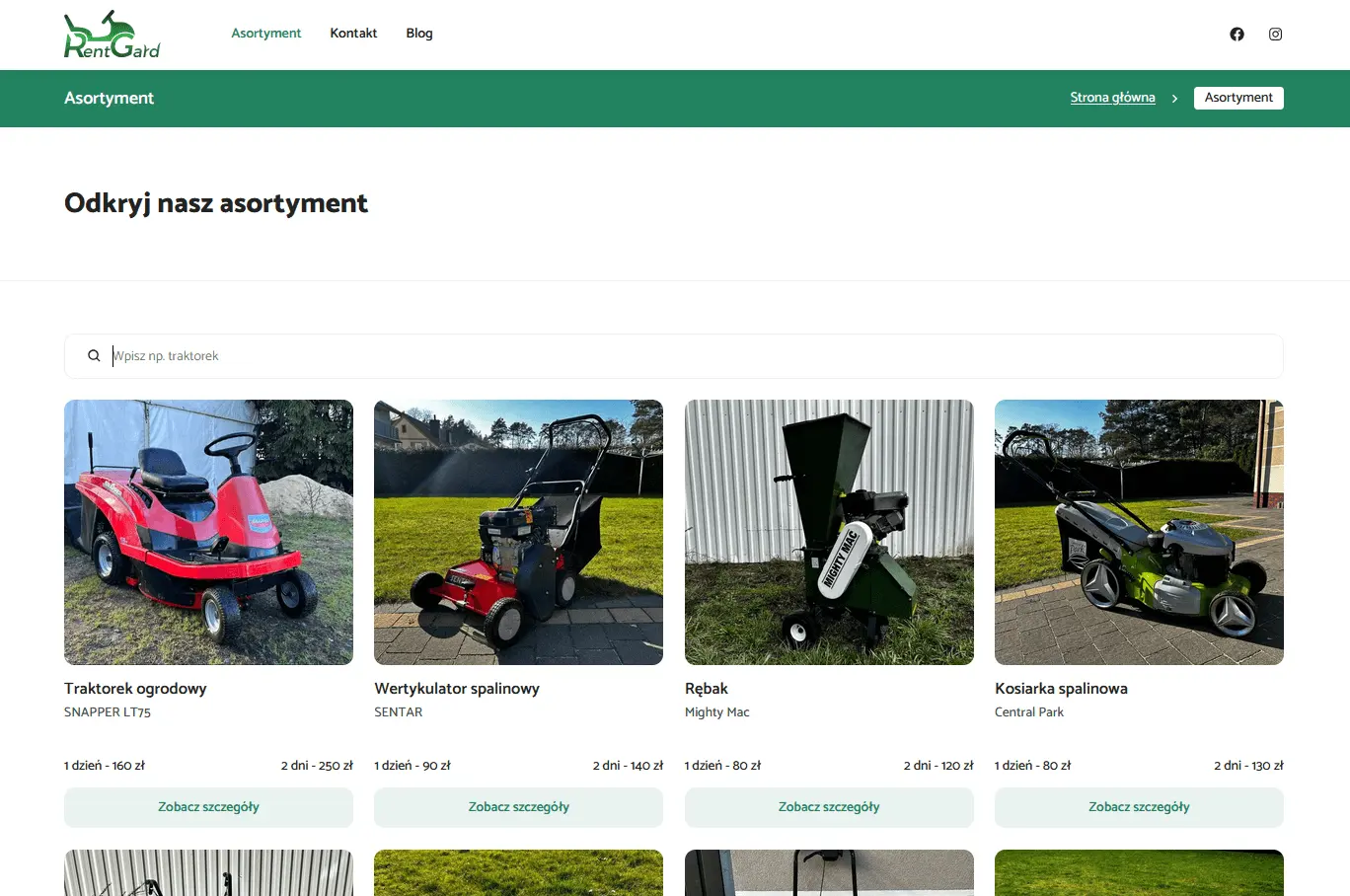 Wyszukiwarka sprzętu