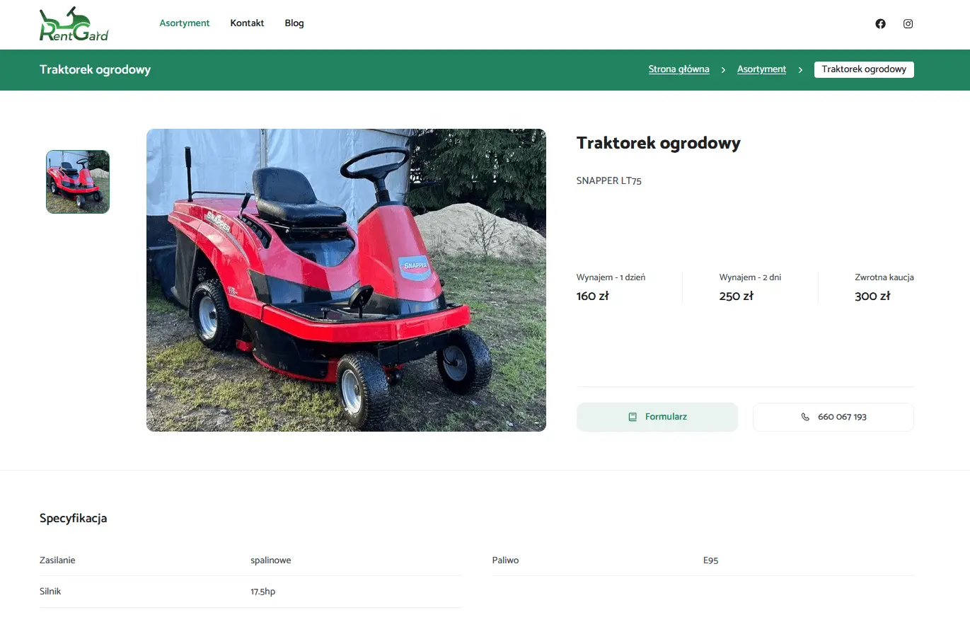 Przykładowy sprzęt